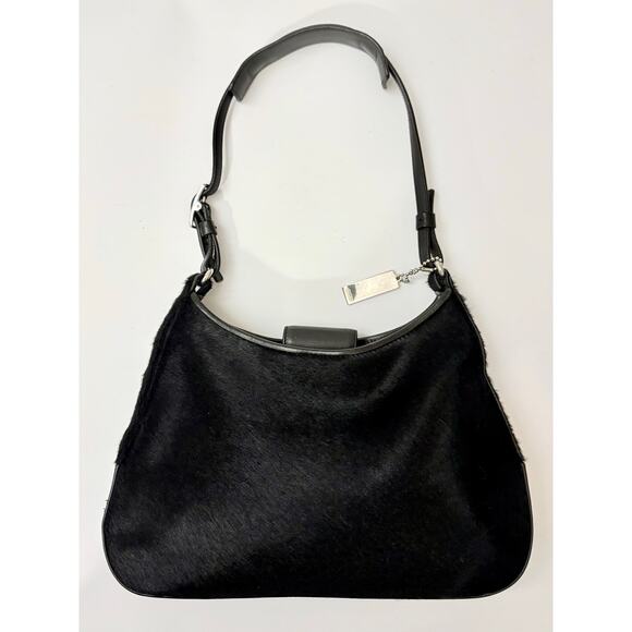 Y2K Coach Legacy Demi Black Pony Hair Shoulder Bag - F0K-8124 EUC - AMAZING Cond - Picture 1 of 7